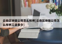 云南区块链公司怎么样啊[云南区块链公司怎么样啊工资多少]