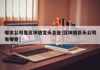 哪家公司是区块链龙头企业[区块链巨头公司有哪些]